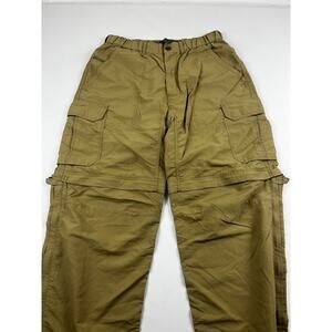 REI Co-op Pants Mens 34x32 Convertible Cargo Hiking Khaki Nylon Zip Off Legs Tan